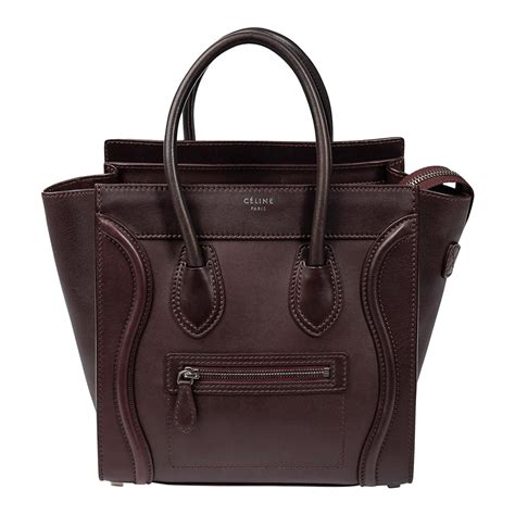 celine burgundy micro luggage handbag|WOMEN'S LUXURY BURGUNDY 21 HANDBAG .